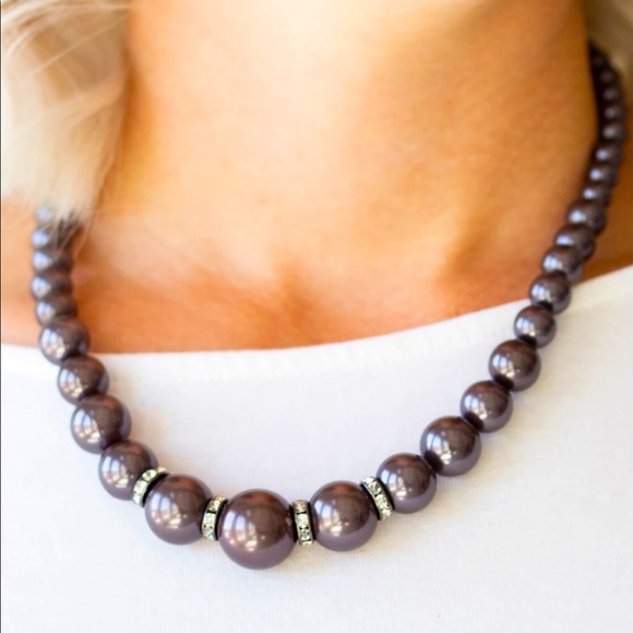 paparazzi Jewelry - Party Pearls - Black Necklace
